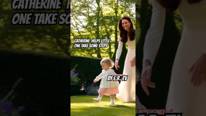 A.i PRINCESS CATHERINE GUIDES LITTLE ONE TAKE SOME CUTE STEPS#CATHERINE #shortsfeed #shortsviral