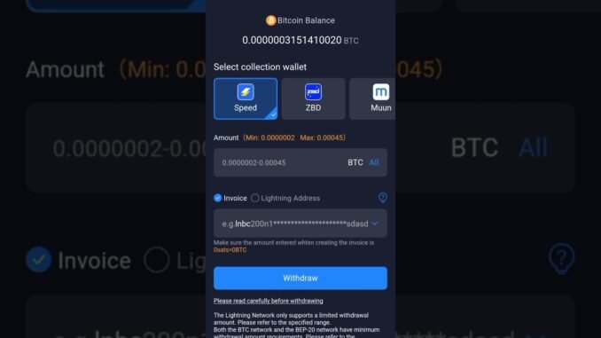 Bitcoin Mining App withdrawal #bitcoin #crypto #fyp #trending #mining
