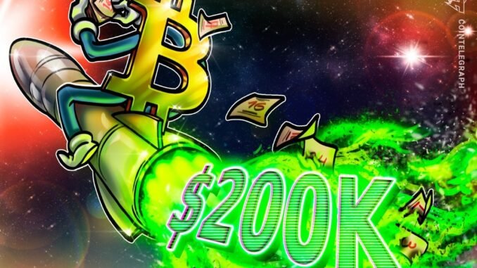 Bitcoin ‘power law’ model forecasts $200K BTC price in 2025