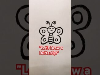 Easy Butterfly Drawing for Beginners #drawing #butterfly #shortsfeed #shortsviral #shorts #kids #ai