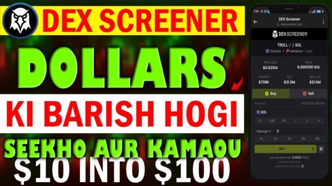 How to Buy Memecoin On Dexscreener - How to Use Dex sceener