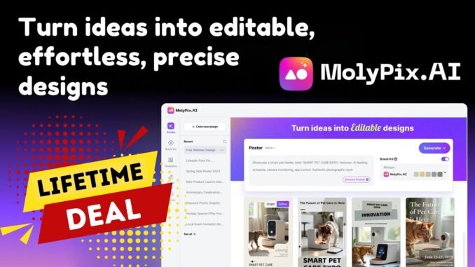 MolyPix AI Review; Lifetime Deal - Is The Best AI Tool To Create Editable Designs?