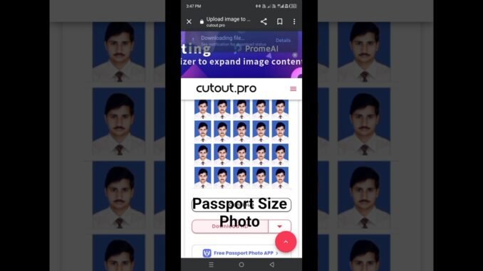 Passport Size Photo At Mobile.#edit #documentary #new #news #technology#ai