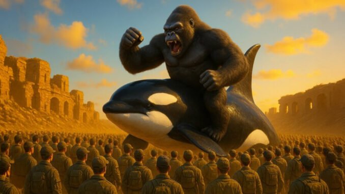 100 men vs Gorilla game drops on Steam but what about 100 Degens vs 1 Gorilla Whale?