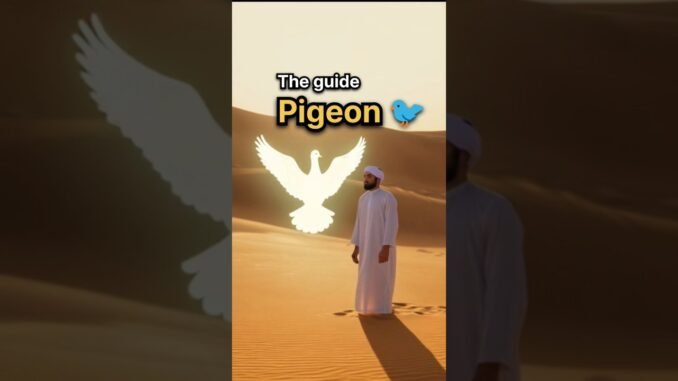 A Pigeon 🐦 guides a traveller for salah / namaz #pigeonstory #aistory #ai #pigeon