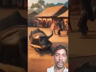 A big Buffalo enters the village , beautiful story. #ai #aishorts #buffalo #hindistory2ai #dj