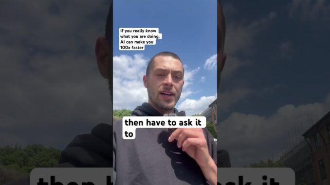 AI makes experts 100x faster. Beginners 5x faster