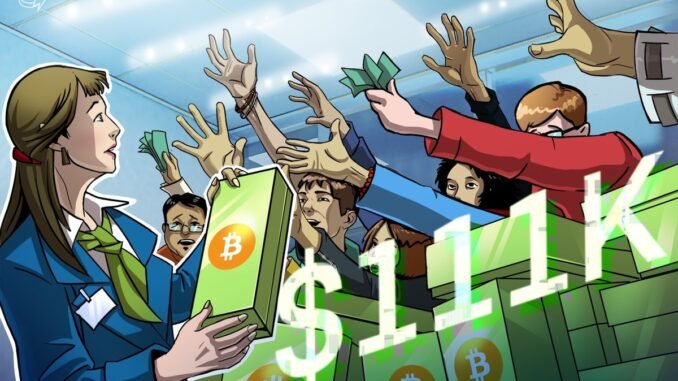 Bitcoin buyer dominance at $111K suggests 'another wave' of gains