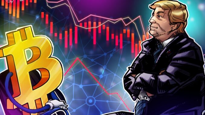 Bitcoin price drops 4% as Trump EU tariff talk liquidates over $300M