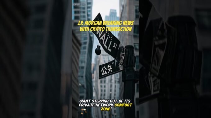 Crypto news J.P. Morgan settles its first transaction on public blockchain using chainlink #blockcha