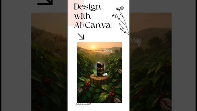 Design for beginners AI+Canva. How to use? #beginners #ai#canva #design #poster #viralvideo#explore