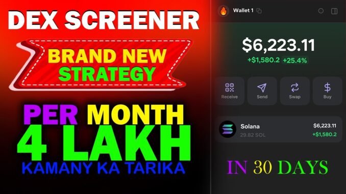 Dex Screener Profit Strategy - Per Month $4000 Kaise kamaye - How To Trade on Dexscreener
