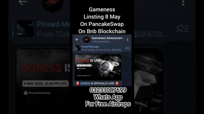 Gameness Linsting On 8 May Gameness Listing On PancakeSwap || Gamenes Listing On Bnb Blockchain