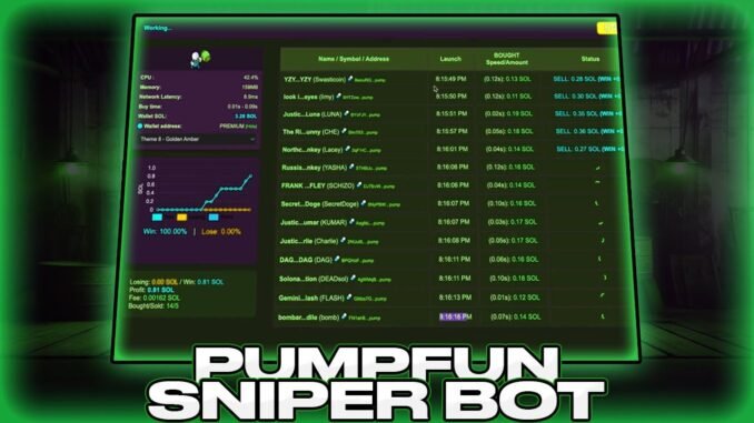 **Greated* PumpFun - Sniper Bot | Best Bot Helper Pumpfun | Many Functions | FREE Download 100%