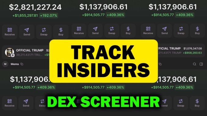 How to Track Dex Screener Insiders Wallet - Insiders Kay Wallets ko Kaise Track kare