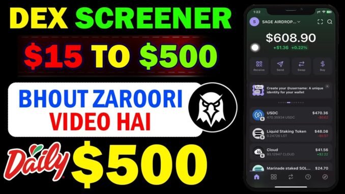 How to Turn $50 into $500 Trading Crypto Memecoin | DEXScreener Complete Tutorial |