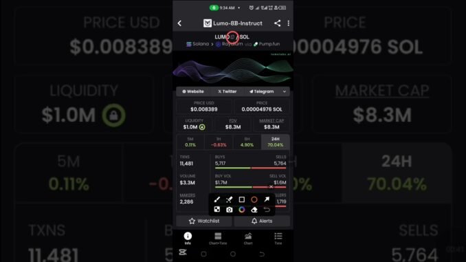 How to copy contract address of any coin on Dexscreener.                #dexscreener #ca