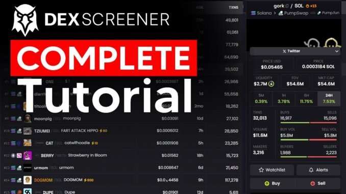How to trade memecoins On Dexscreener (How to make money With Dexscreener 2025)