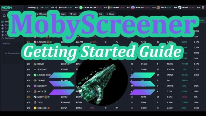 MobyScreener Guide | Next-Gen DEX Screener for Solana Tokens!🚀