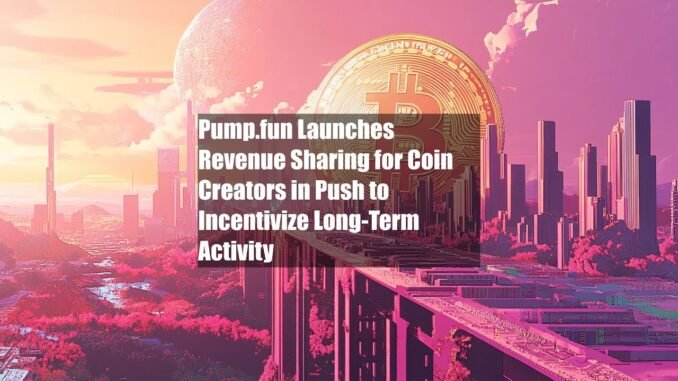 Pump.fun Launches Revenue Sharing for Coin Creators in Push to Incentivize Long-Term Activity
