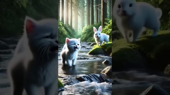 "🐰 Rabbit & 🐱 Cat's Adventure!"   #ai #trending