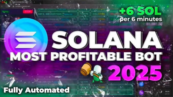 Solana Sniper BOT for Auto Snipe Memecoin on PumpFun | I Tried a Crypto Trading bot = Profit +6 Sol