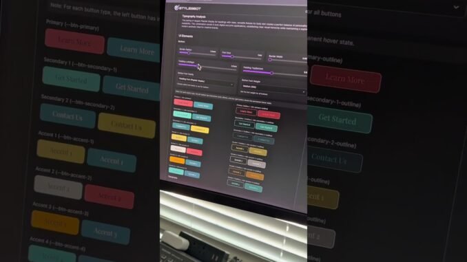 Styles Guides in minutes powered by #AI #openai  #ChatGPT #coding #css #ui #ux