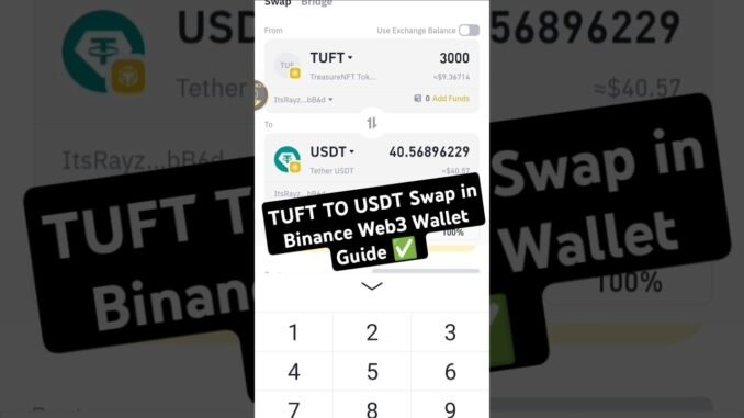 TUFT Token to USDT Swap in Binance Web3 Wallet Guide ✅ || Treasure FUN TUFT to USDT Swap Kaise Kare