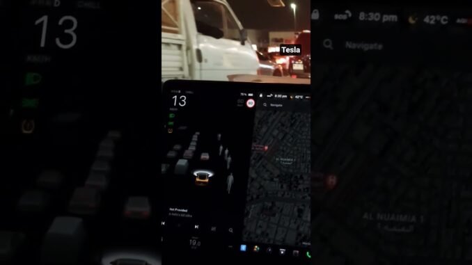 Tesla in Action | How AI Monitors the Road & Guides the Driver in Real Time 🚗🧠📡