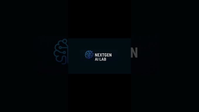Welcome to NextGen AI Lab | Exploring the Future of AI & Innovation!