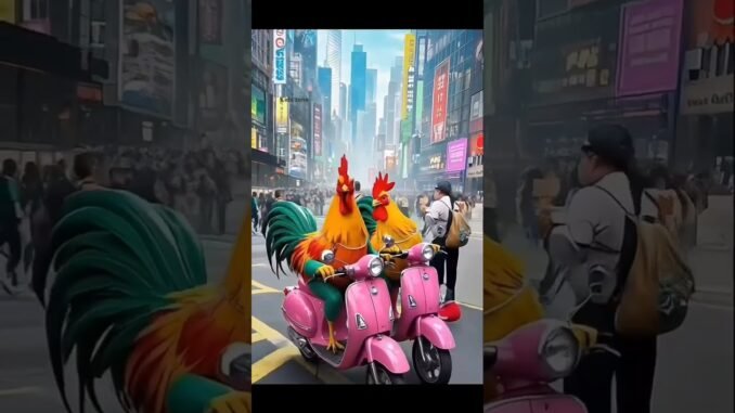 cute couple of chicken #funnyvideos #animallife #viralvideo #ai #aishorts #love #trendingshorts #cat