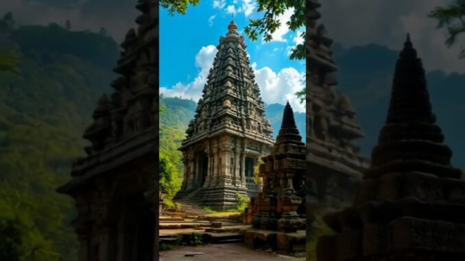 old mahadev Temple in jungle 🕉️🙏🏻#mahadev #templesofindia #shorts #ai #ainews  #shivatemple