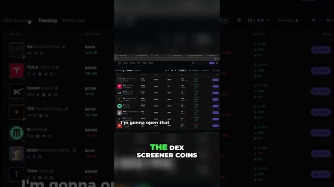 Action Pro: Discovering New Crypto Coins with DEX Screener