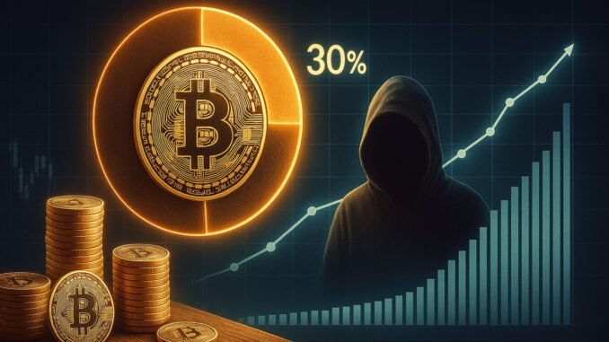 Bitcoin Enters Institutional Era: Just 216 Holders Control 30% Of Supply
