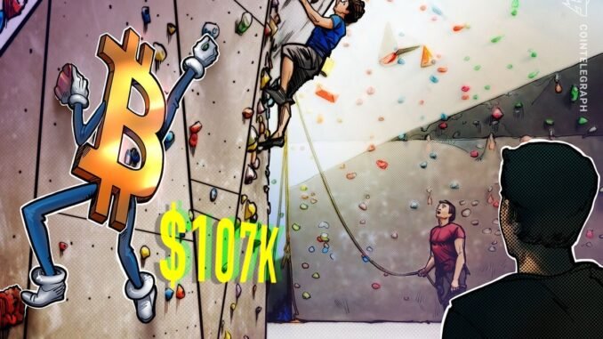 Bitcoin Holds $107K As Stagflation, Fed Rate Cuts Loom