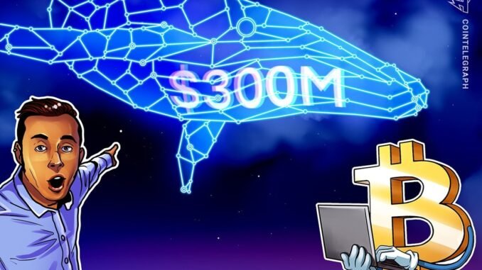 Bitcoin Whale open $300M leveraged position: James Wynn alt?
