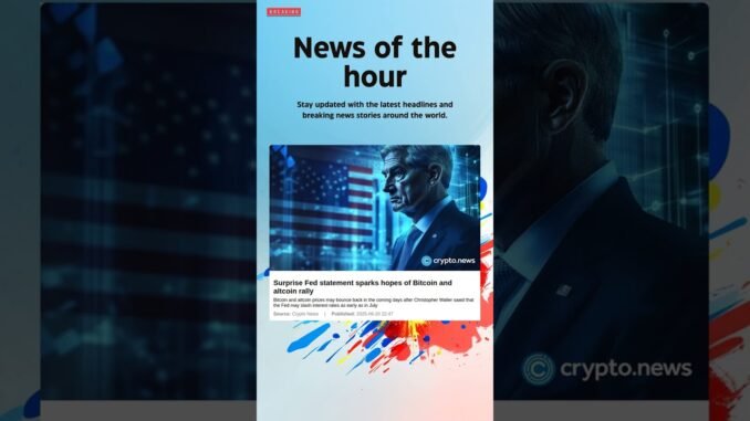 Breaking News: Surprise Fed statement sparks hopes of Bitcoin and altcoin rally #statement