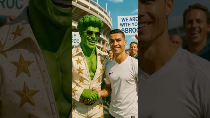 Cristiano Goes Broccoli?! Football Legend Backs $BROC 💥🟢 #BROCCoin #marvel #pumpfun #cr7#mrbeast