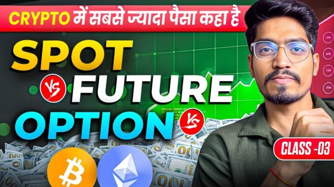 Crypto Market Types Explained: Spot, Futures & Options (Beginner Guide)