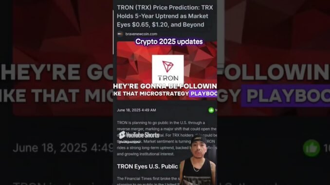 Crypto Money bag Tron trx News Updates