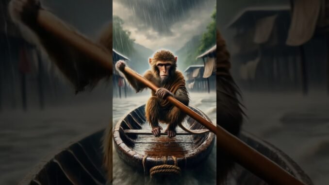 Dadi or unka bandar 🌨️🌪️ #ai #aistory #shots