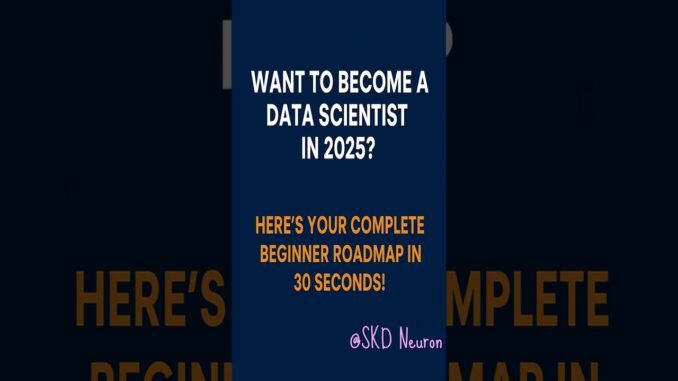 Data Science Roadmap for Beginners 2025 #datascience #machinelearning #generativeai