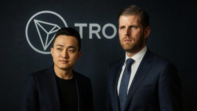 Eric Trump says he loves Justin Sun but denies involvement in Tron's public debut plan