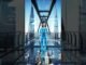"Futuristic Glass Bridge with AI Guide | Real 3D Technology View"---🔥 #FutureCity#HolographicGuide