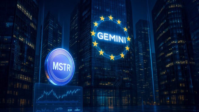 Gemini launches tokenized US stock trading in EU starting with MSTR