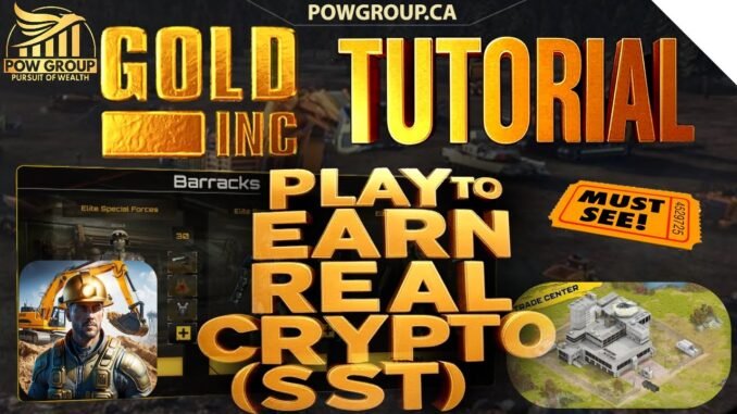 Gold Inc. Play 2 Earn Real Crypto: How 2 Play - Web3 Game & Earn SST Token