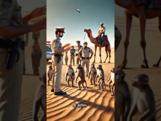 Kind-Hearted Camel Saves Tourists from Fake Monkey Guides #ai #animatedstory #shorts