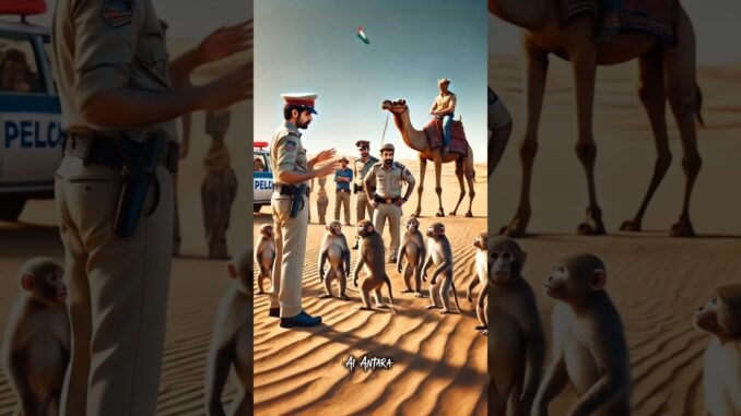 Kind-Hearted Camel Saves Tourists from Fake Monkey Guides #ai #animatedstory #shorts
