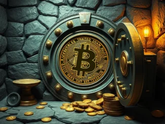 AI generated image for Bitcoin in a vault