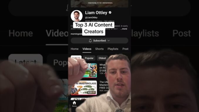 My top 3 AI creators to help me learn and keep up to date with the latest news.